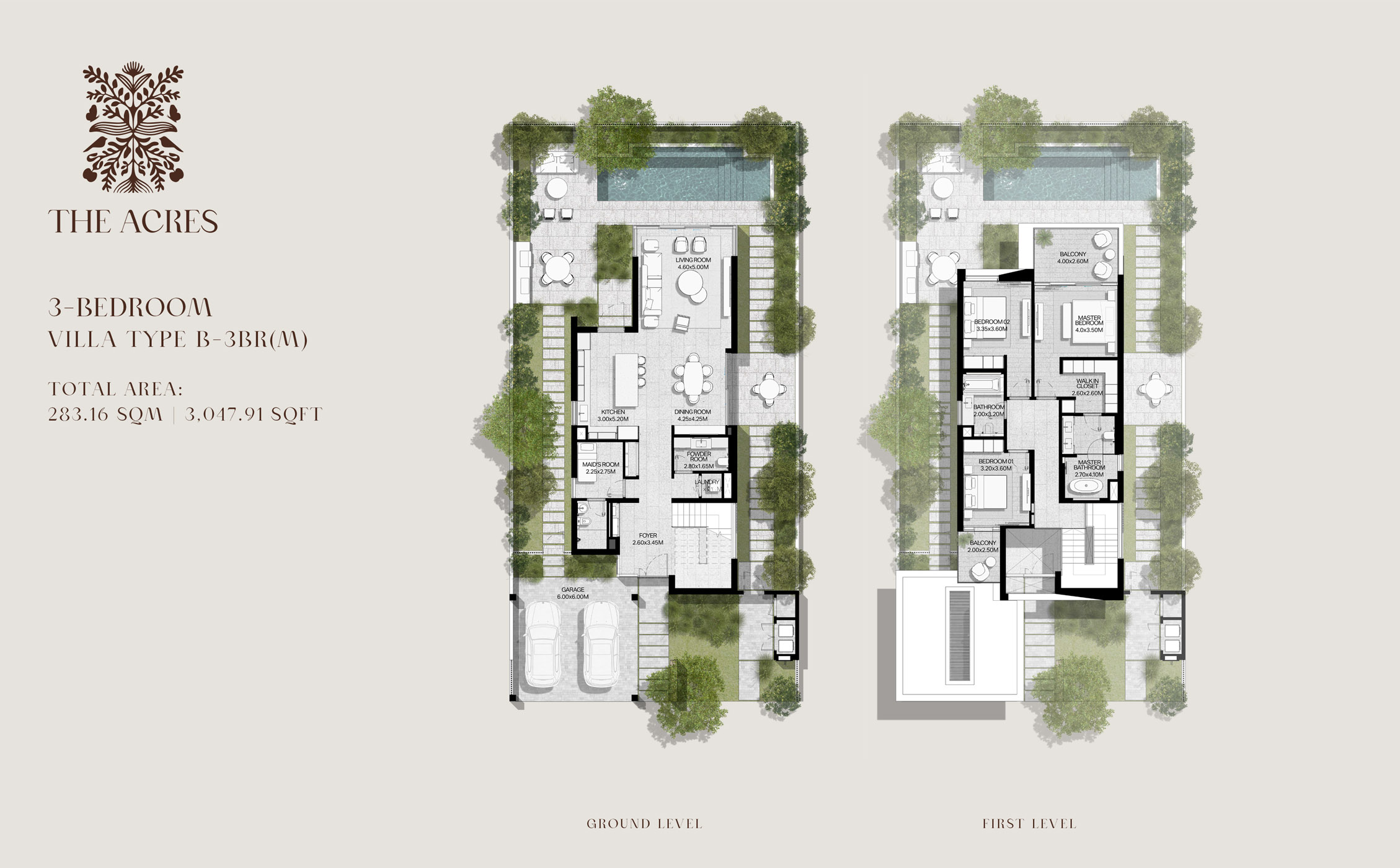 3 BEDROOMS